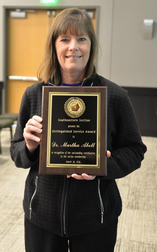 Martha Abell, Ph.D., wins award from the Mathematical Association of America (MAA)