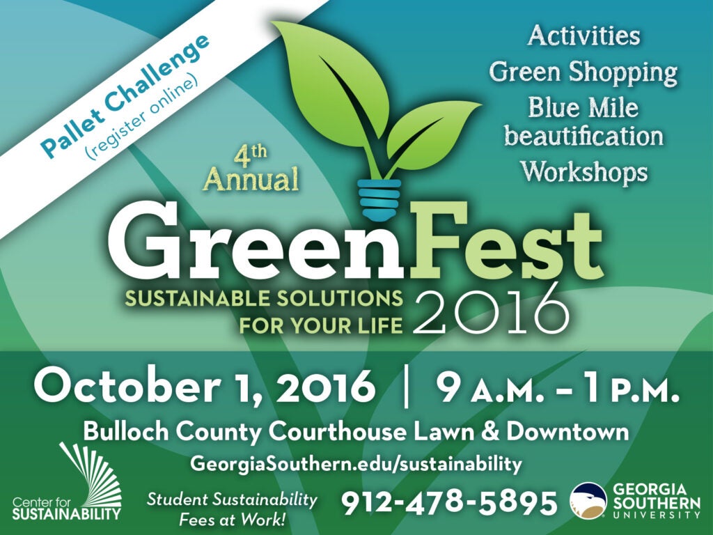 Fourth Annual GreenFest Event Set for Oct. 1 in Downtown Statesboro