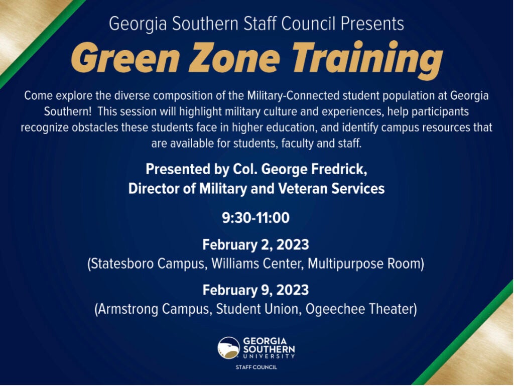 <strong>Georgia Southern Staff Council offers training to help employees understand needs of military-connected students</strong>