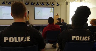 <strong>Approximately 30 University Police officers recognized for mental health training</strong>