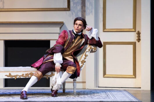 Actor performs in a production of Country Wife