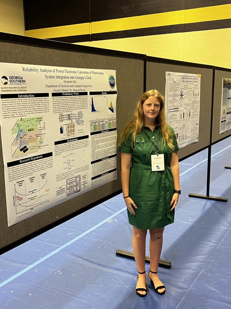 Georgia Southern senior wins research poster award, heading to Denmark for solar panel study