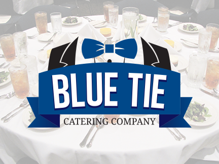 blue tie catering company logo
