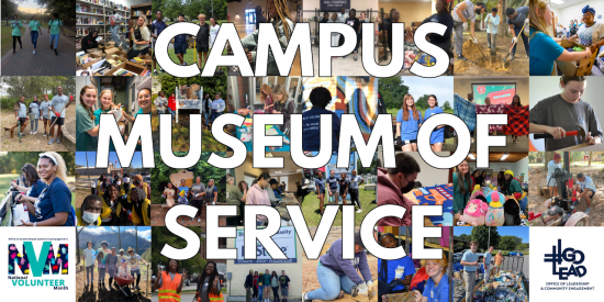Campus Museum of Service showcases a collage of events and the people who served in them.