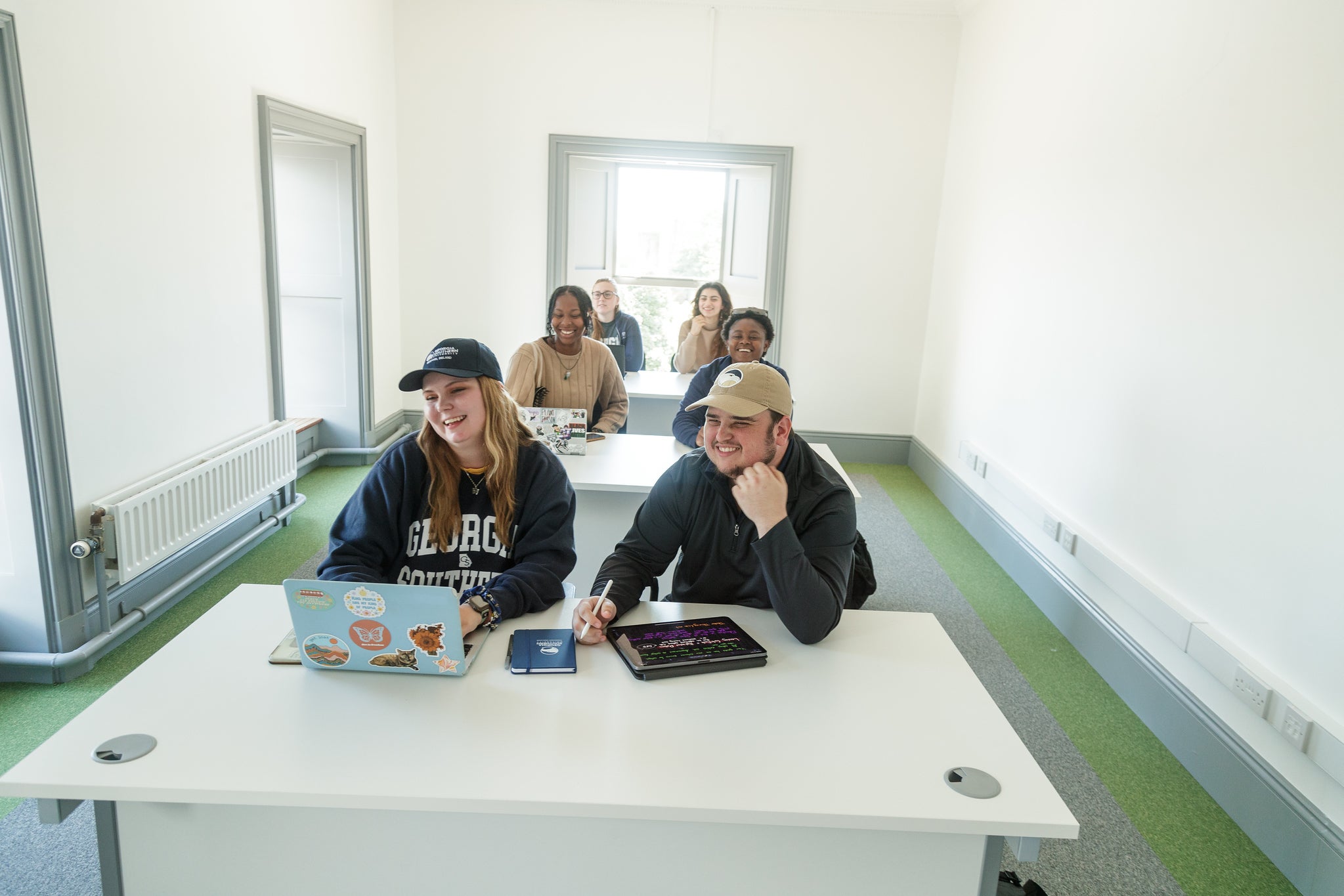 students participating in a research learning community exercise.