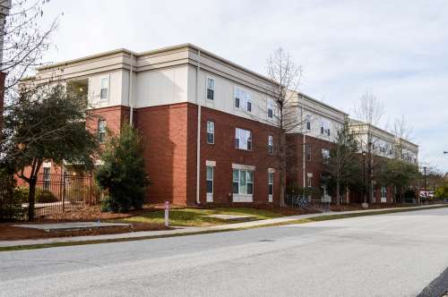 View of Southern Courtyard, a student housing area on the Statesboro campus of Georgia Southern University
