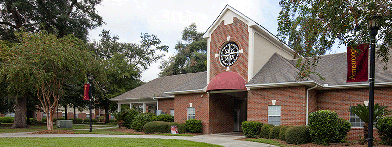 A front view of Compass Point at the Armstrong campus of Georgia Southern University
