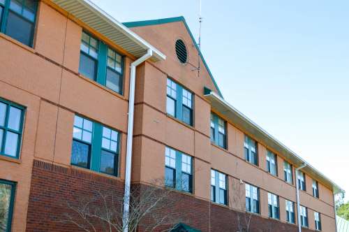 View of Watson Hall, a student housing area on the Statesboro campus of Georgia Southern University