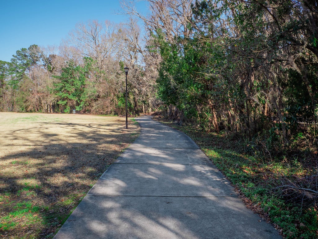 Georgia Southern beautiful campus has walkways for disc golf.