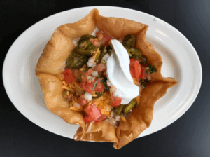 A taco salad from Amigos Mexican in Lakeside Commons.