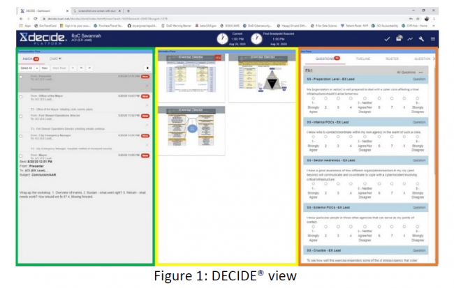 The interface for the virtual cybersecurity exercise, seen above, will prompt participates to solve realistic problems associated with a potential cyberattack in Savannah.
