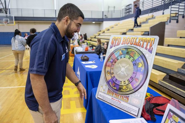 One of the health fairs organized by Georgia Southern students was earlier this year at Beach High School in Savannah.