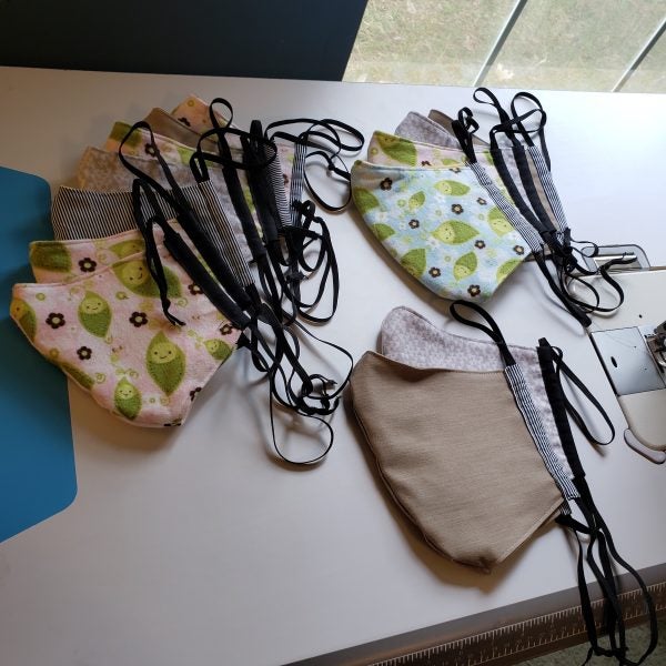 Masks created by Armstrong Campus alumna Megan Williams