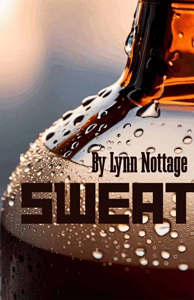Bottle with dew drops on it - Graphic of Sweat by Lynn Nottage