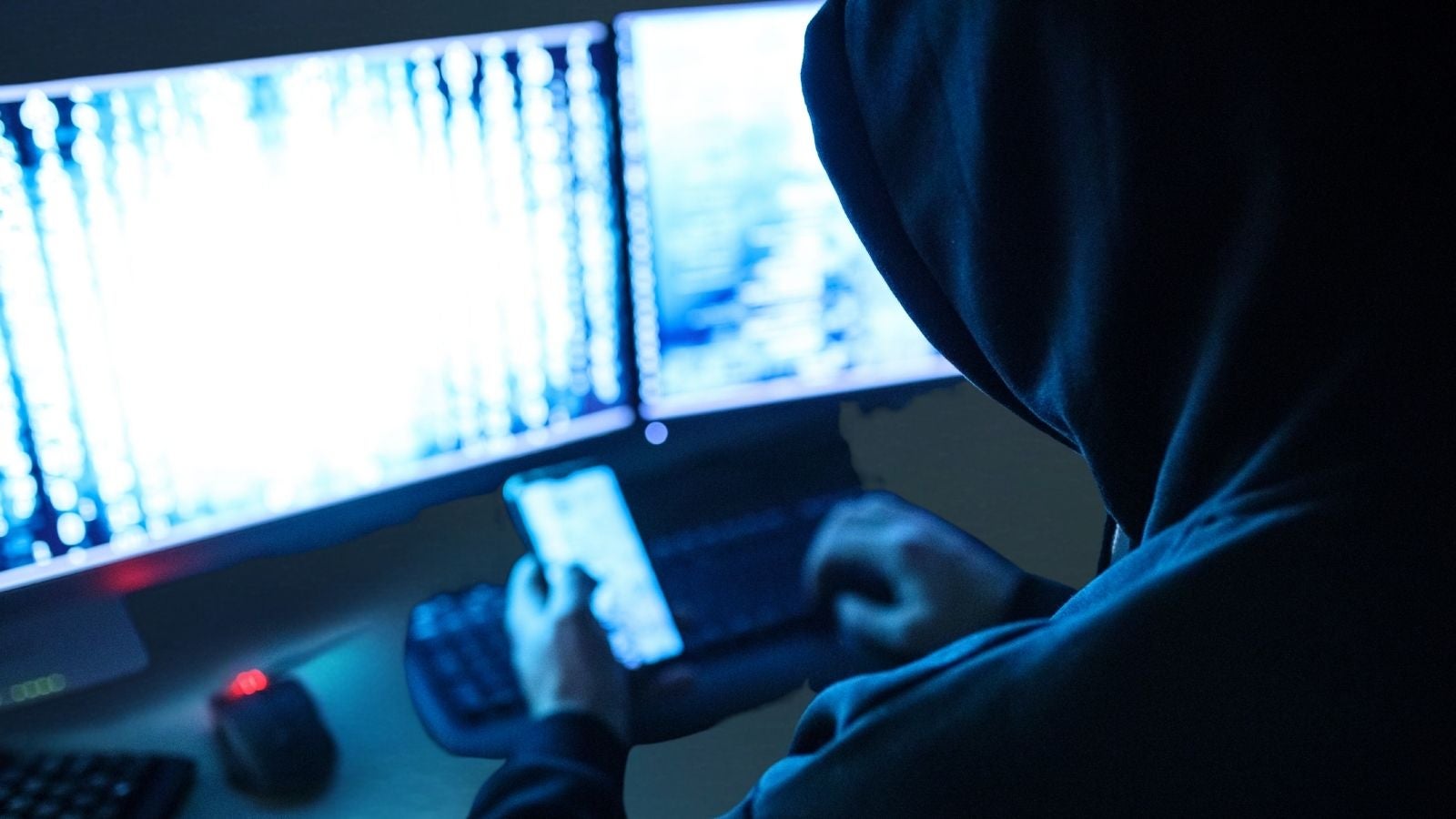 Photo of a theoretical hacker