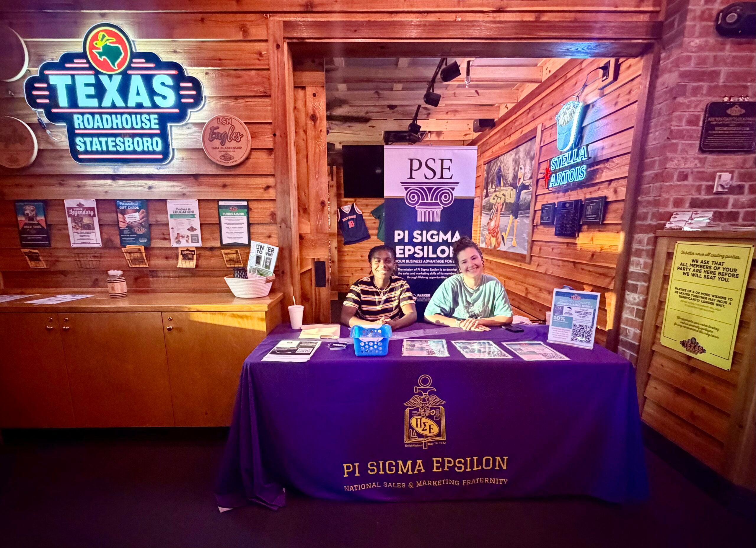 Pi Sigma Epsilon fundraiser at Texas Roadhouse