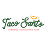 Logo for Taco Santo—Traditional Mexican Street Food at Georgia Southern Armstrong campus.